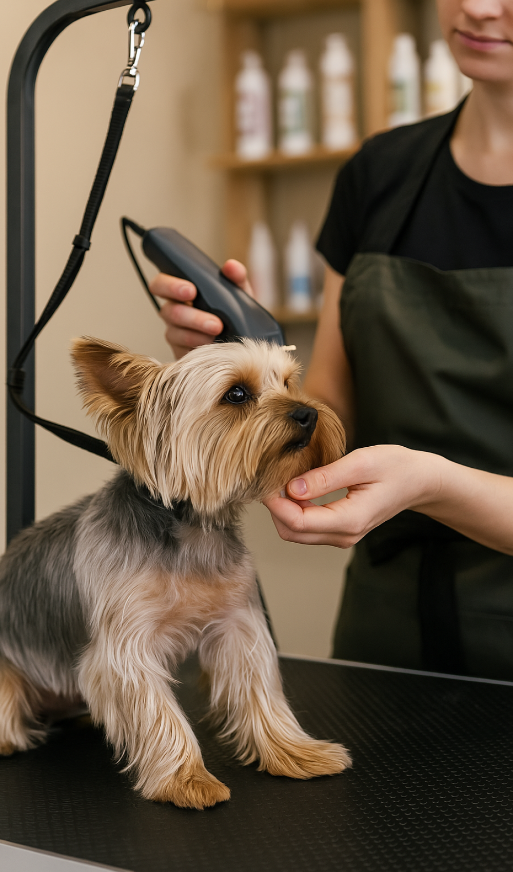 Chien qui se fait tondre Chien qui se fait tondre